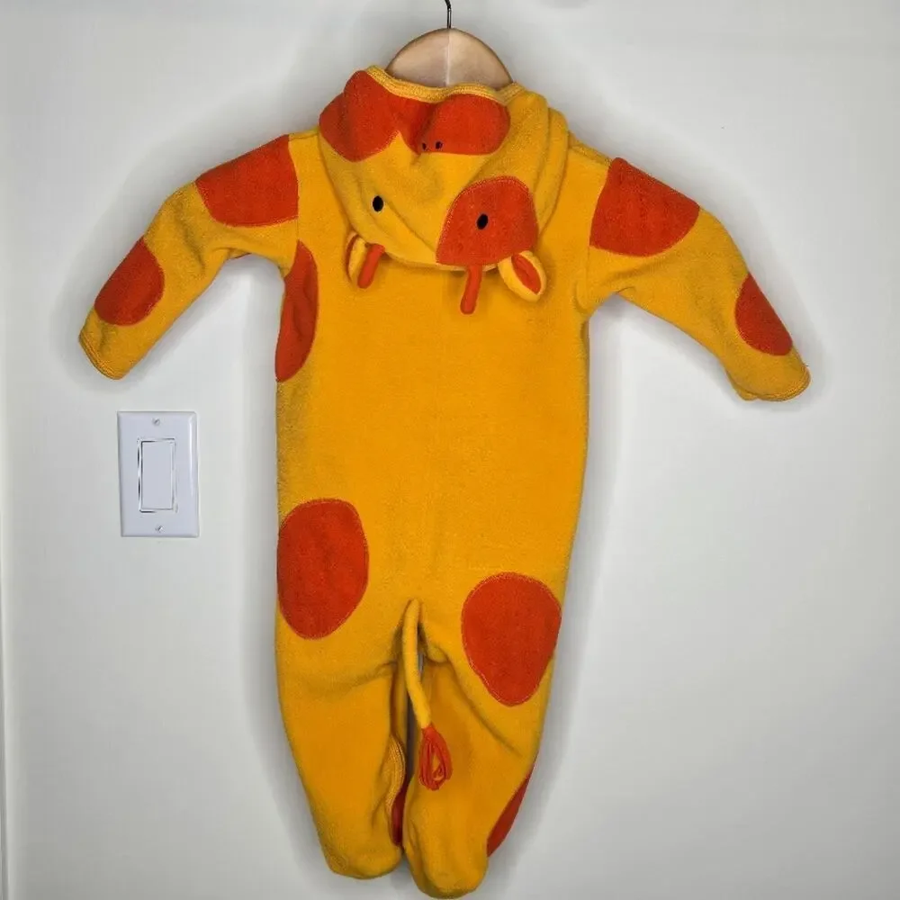 OSHKOSH BABY Yellow and Orange One Piece Giraffe Outfit Size 12mo